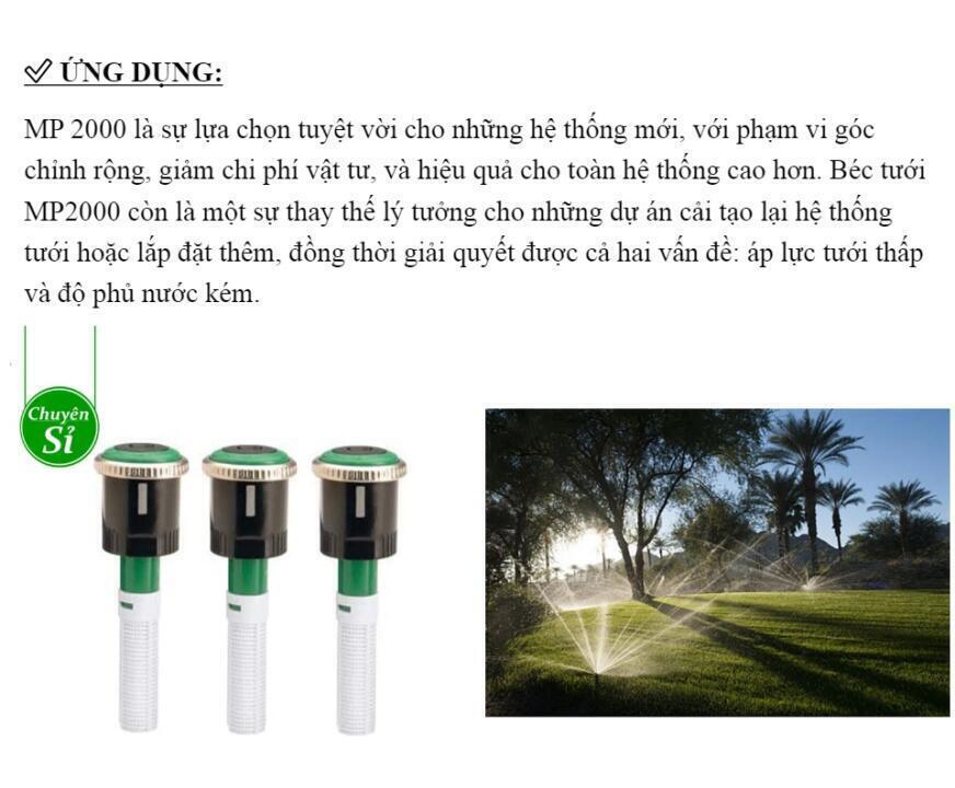 béc tưới Hunter MP2000 (MP2000-90, MP2000-210, MP2000-360) béc tưới Hunter MP2000 (MP2000-90, MP2000-210, MP2000-360)