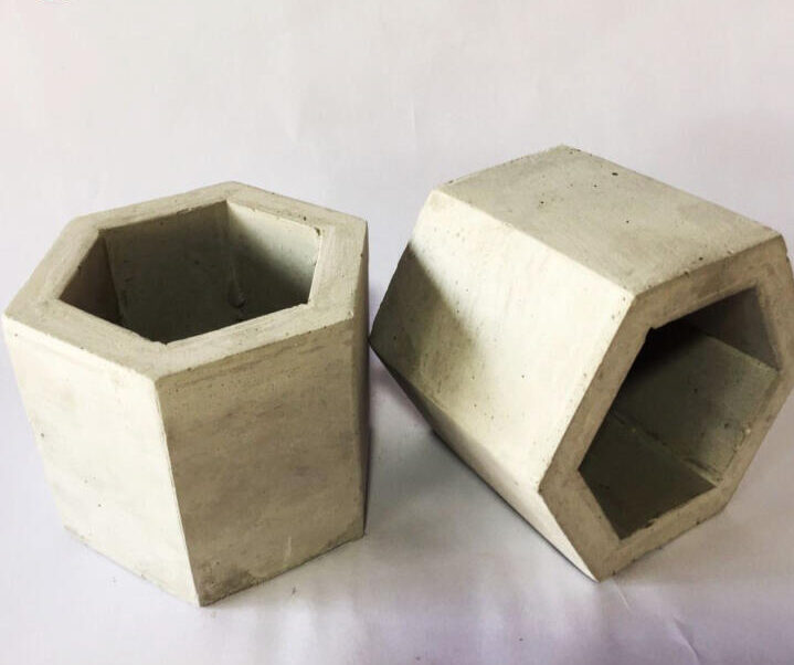 Chậu xi măng lục giác trồng cây