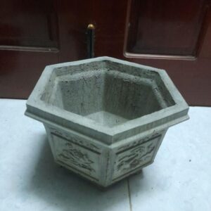 Chậu xi măng lục giác đường kính 25cm