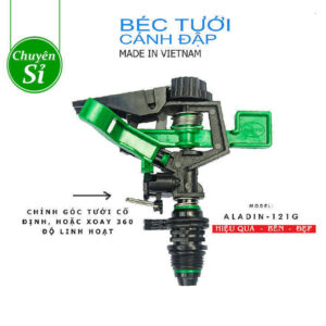 Béc cánh đập ALADIN phi 21 - Béc tưới chỉnh góc 360 độ Việt Nam